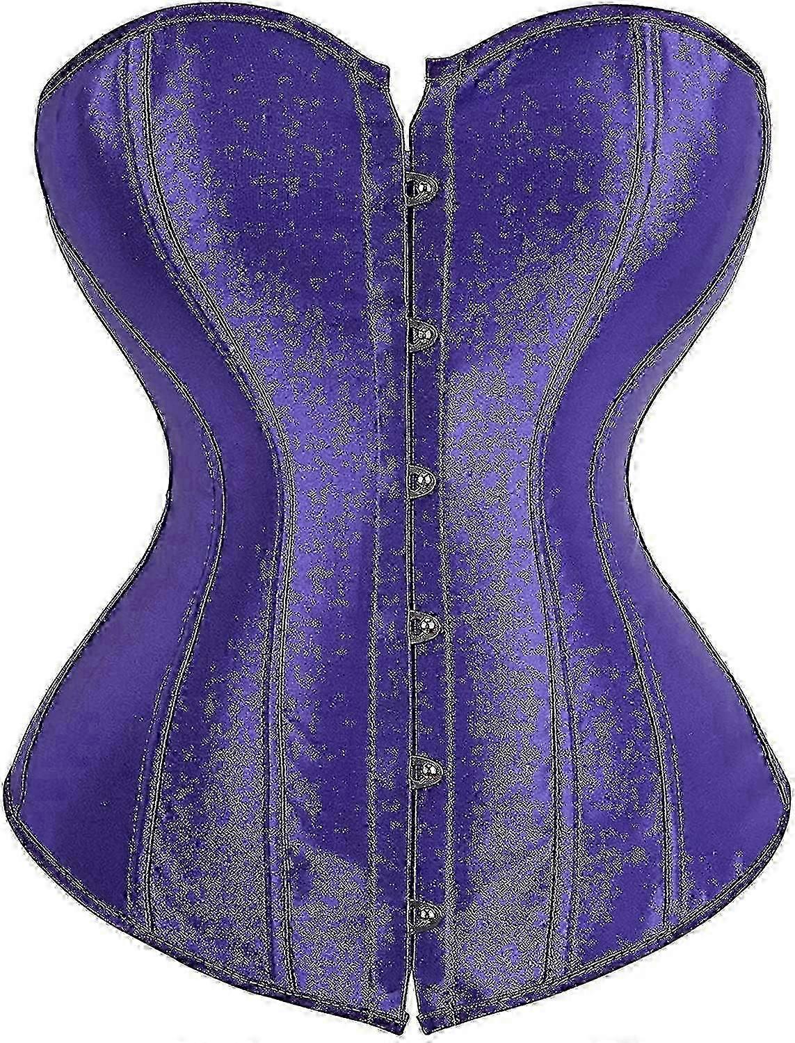 Corsetto Bustier da donna Top Sexy Lingerie Set Nero Satin Vita Cincher