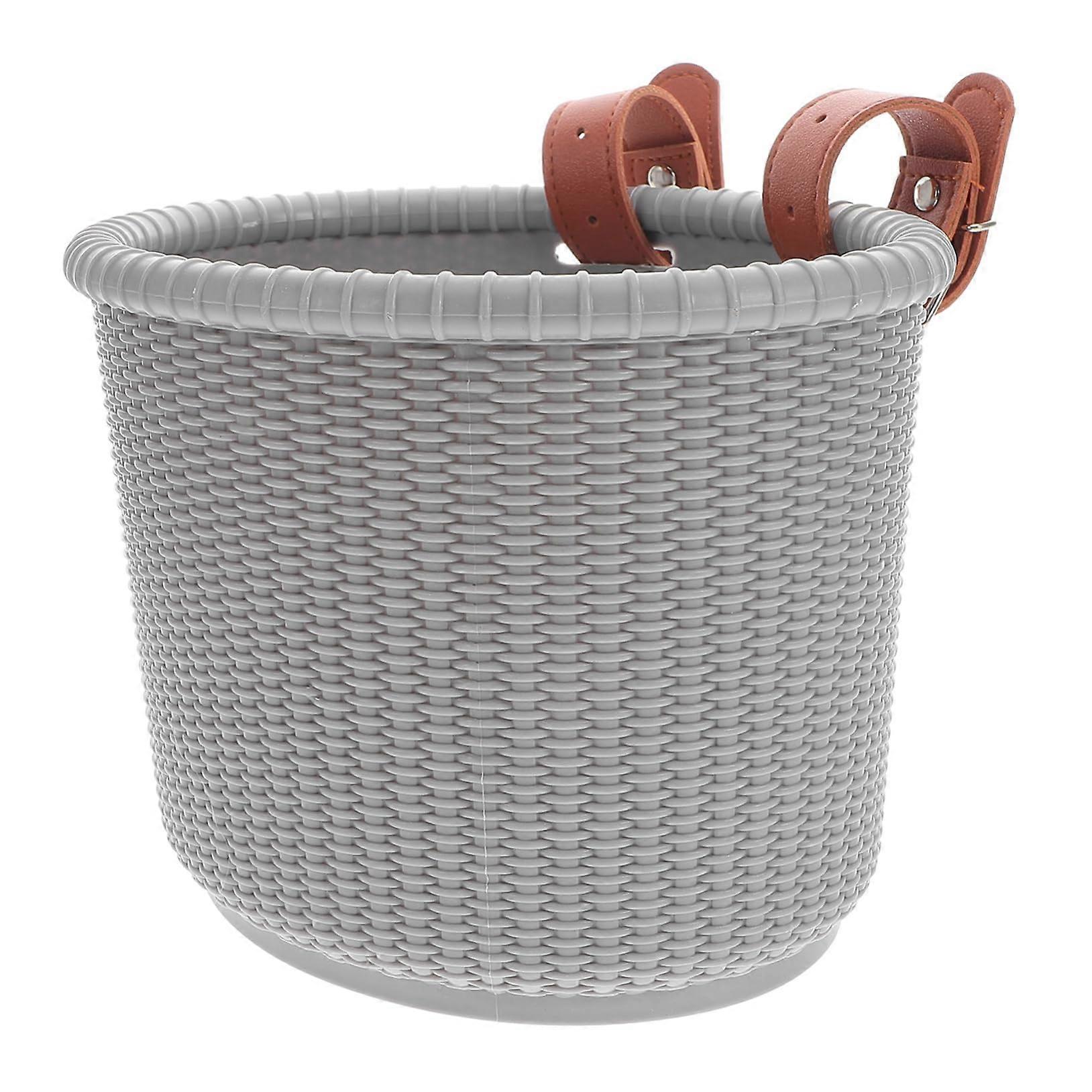 Removable Durable Plastic Front Storage Basket for Bicycles and Scooters Modern Stylish Bike Basket with Mounting Straps