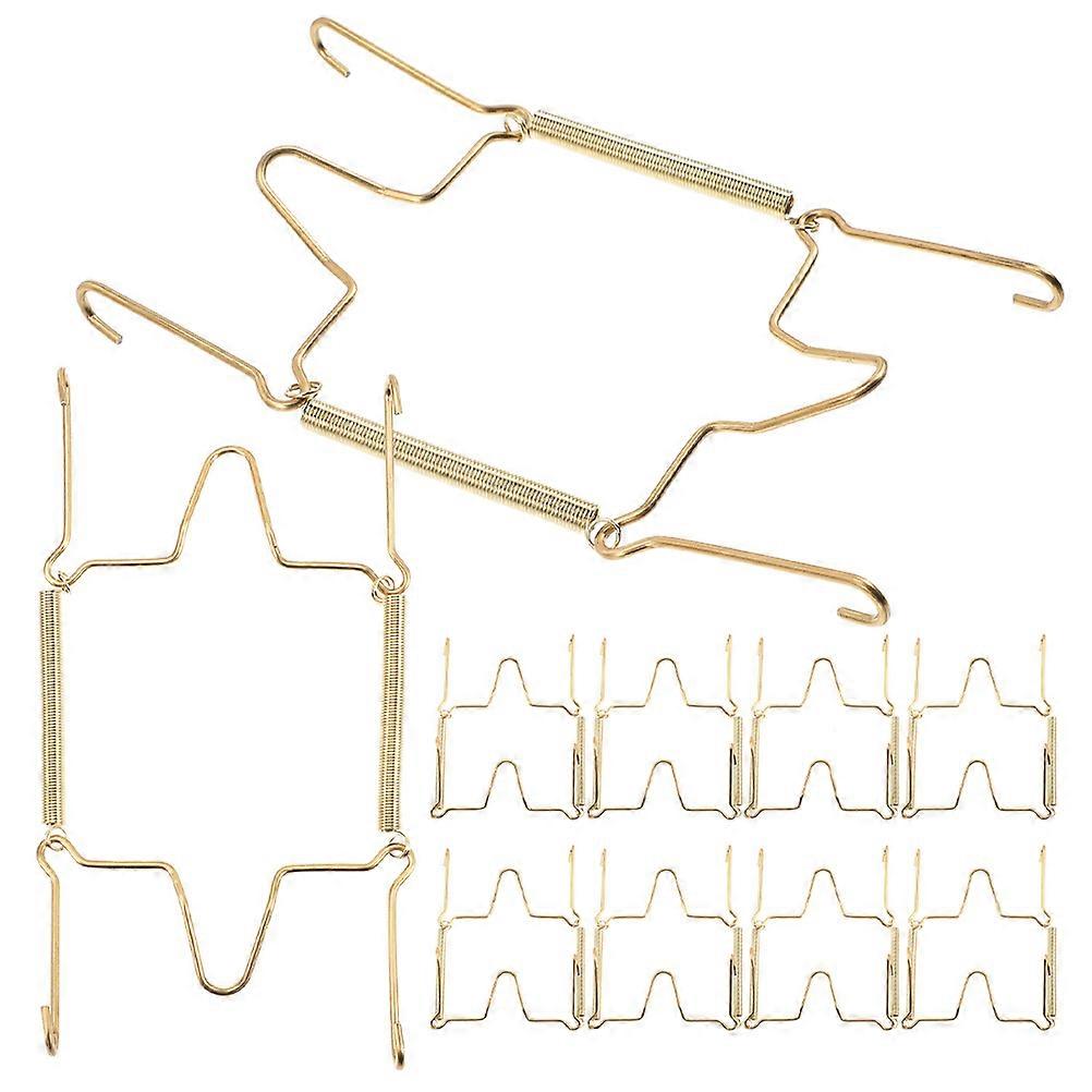 Wall Plate Holder Invisible Hanging Spring Designed For Home Decoration Stainless Steel Suitable For Decorative Plates 10Pcs