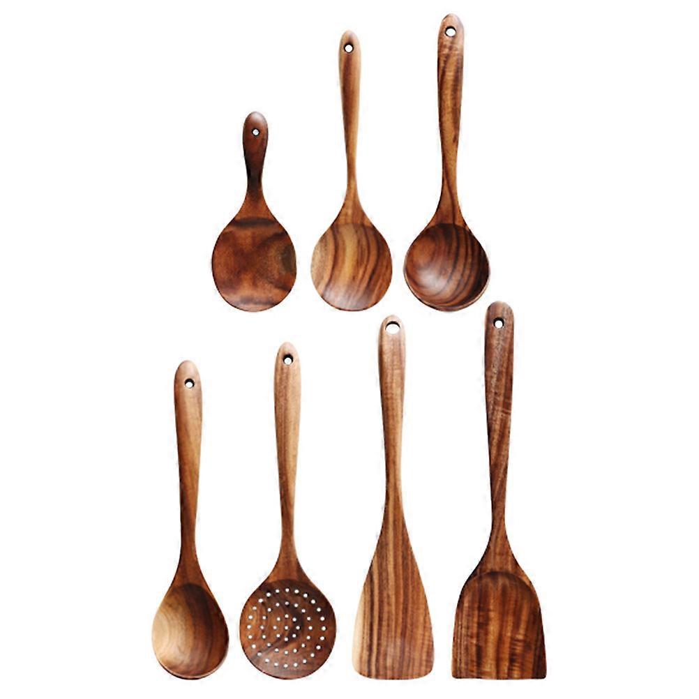 Wooden Spoons for Jars Crafted from Natural Wood for Home Use Assorted Color 1 Set Kitchen Supplies