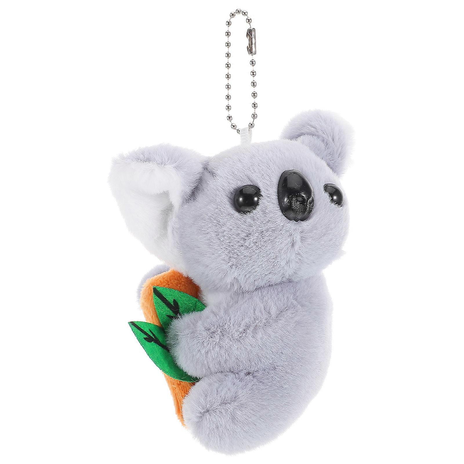 Cute Koala Bear Plush Toy Keychain for Hanging Grey Soft Stuffed Animal