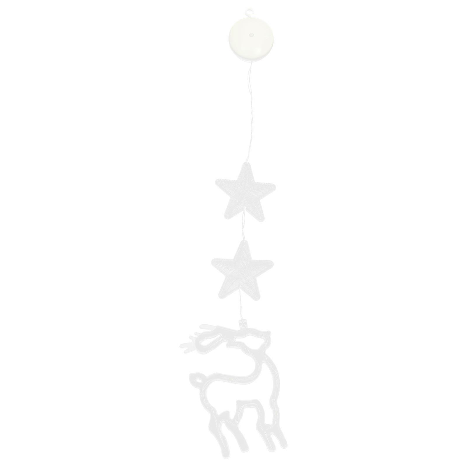 Suction Cup String Lights Christmas Decoration Reindeer Shape Warm Lighting 1Pack Perfect For Home Party And Store Display