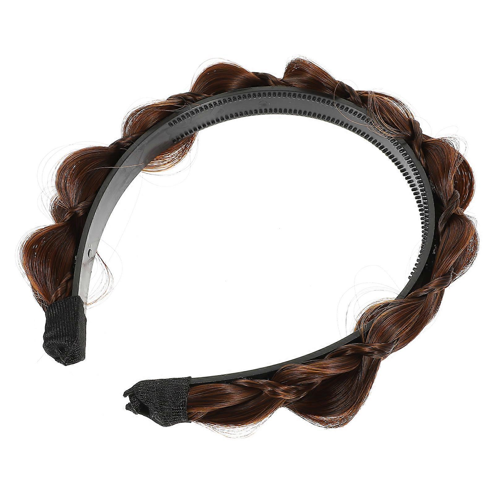 Soft Non Slip Fishbone Hairband for Women – Light Brown Stylish Headband for Daily Wear & Parties