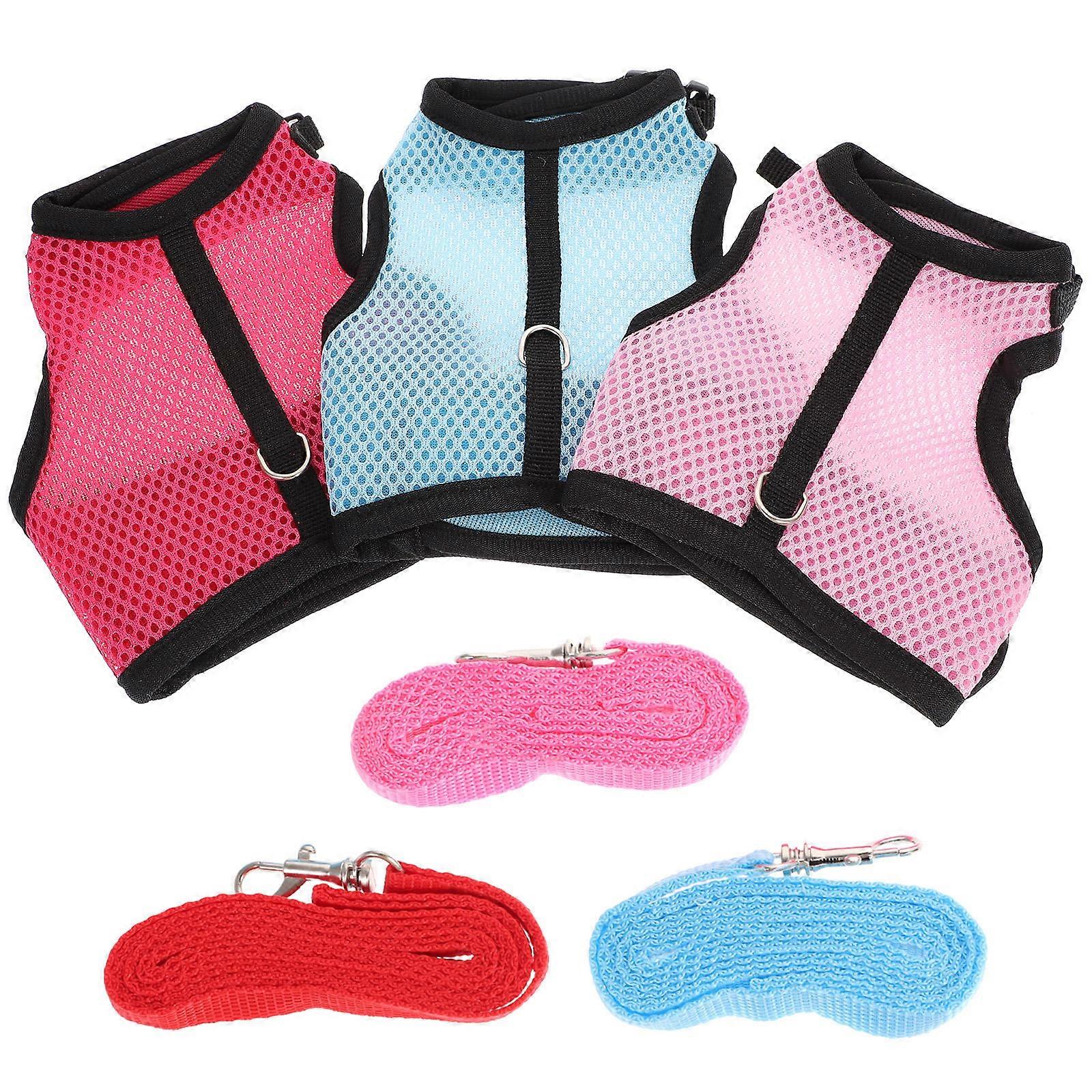 Rabbit Harness Leash Set Made of Polyester Perfect for Outdoor Activities and Pet Parties Assorted Color