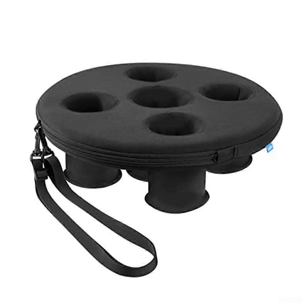 Floating multipurpose drink holder with 5 holes for drinks, ideal for swimming in pools and beaches.