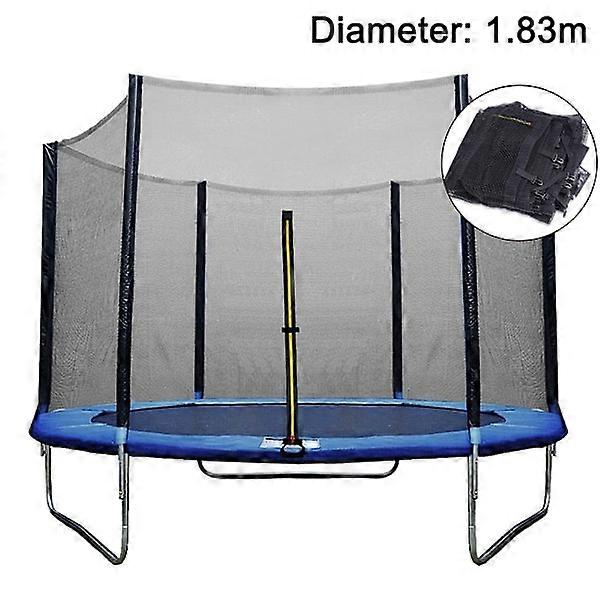 Trampoline Safety Net with 6 Straight Poles and Round Frame