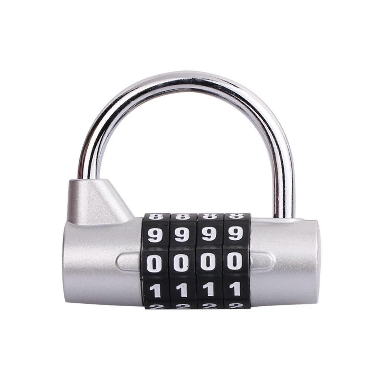 Combination Padlocks Zinc Alloy with 5 Colors Secure Code Lock for Safety Silver Finish