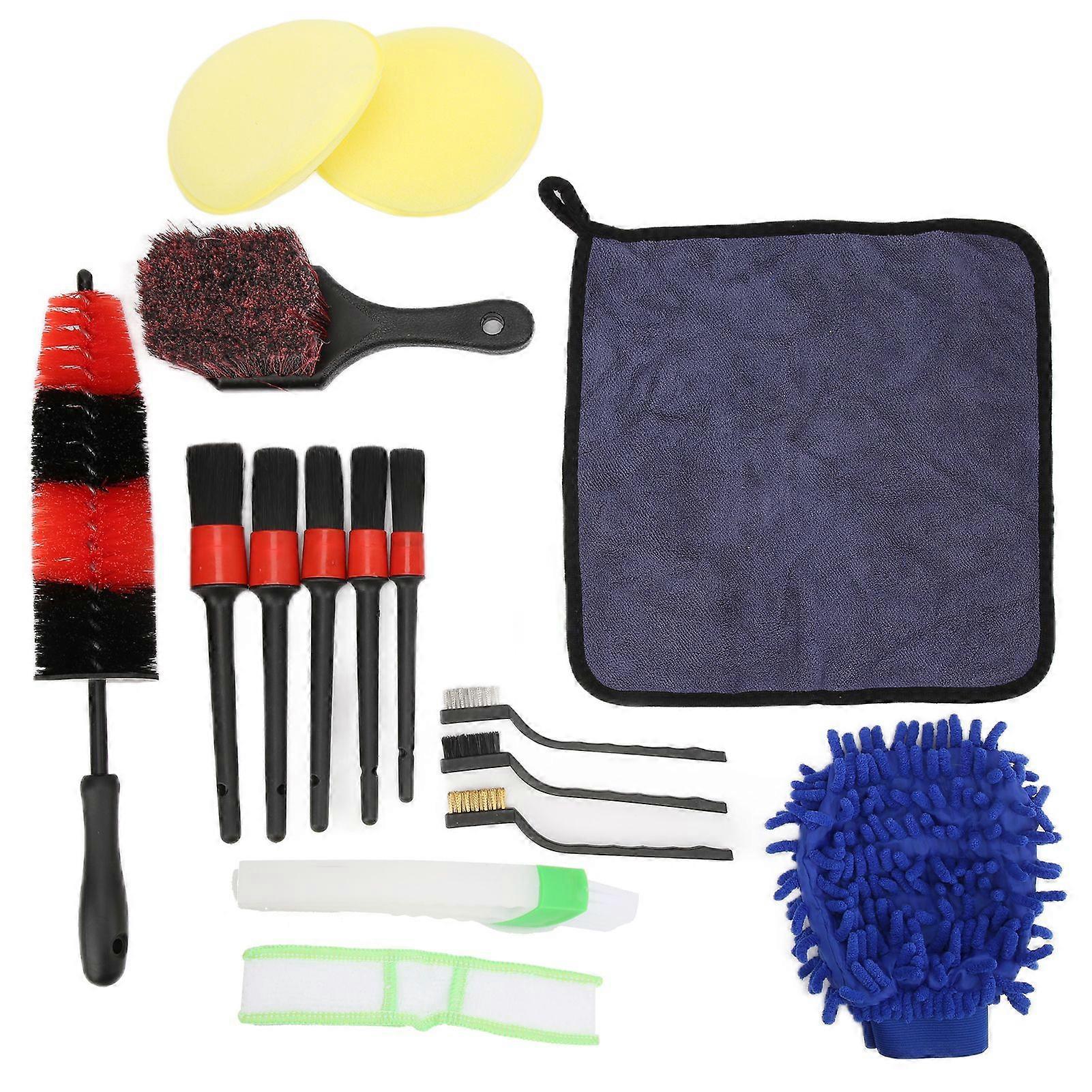 car detailing brushes set for wheels and engine compartments