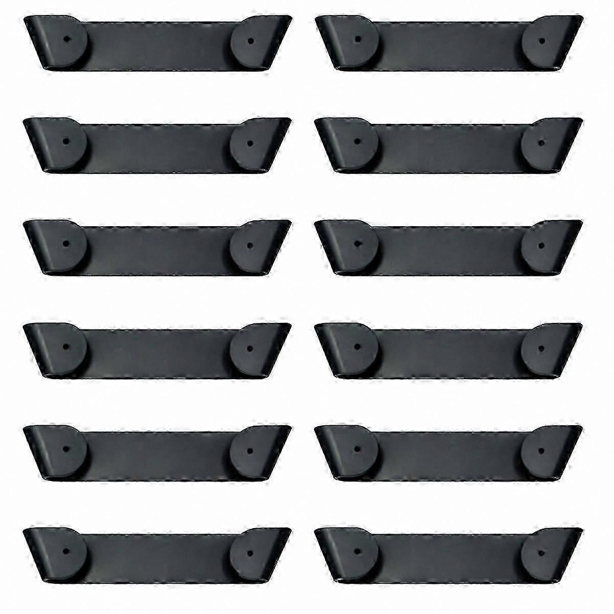 Wall-Mounted Pot Lid Organizer with Hanging Brackets for Kitchen Storage Solutions