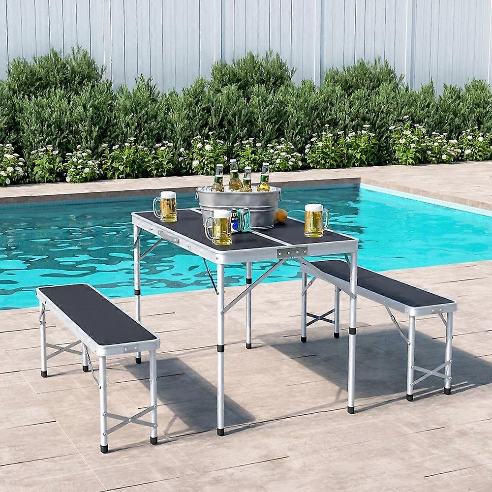 Set of 3 Outdoor Folding Table Set