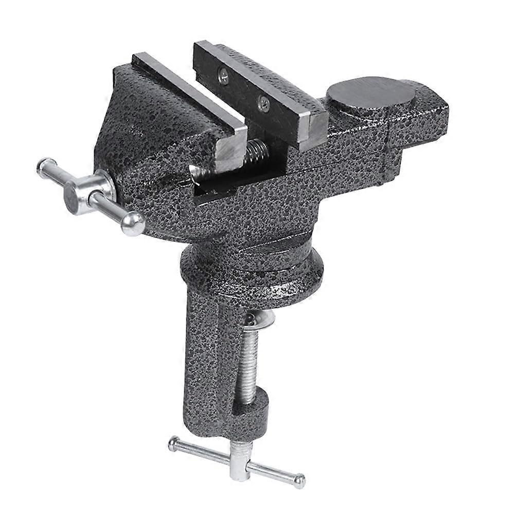 360° Rotatable Steel Casting Vise for Woodworking Table, Black Multi-Functional Craft Vise, Household Tools