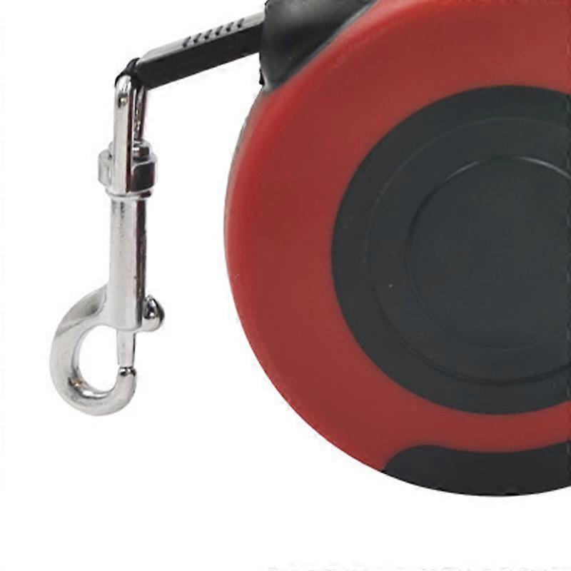 Retractable Pet Leash Button Control Ergonomic Handle Safe Dog Walking Belt for Cat Rabbit 16.4ft Red 
