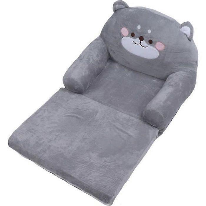 OMABETA Mini Sofa Kids Sofa Grey Dog Foldable Wide Handle Soft Breathable 2 Layer Sofa Chair Furniture