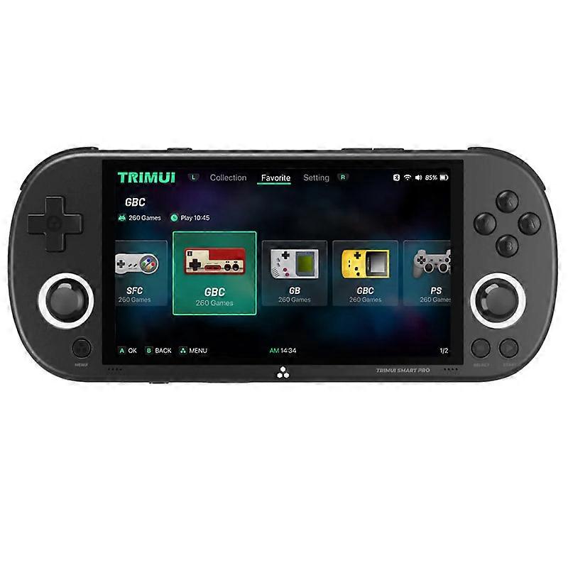 Console di gioco portatile Trimui Smart Pro con 64 GB, schermo IPS da 4,96", 5000 mAh, WiFi, nera