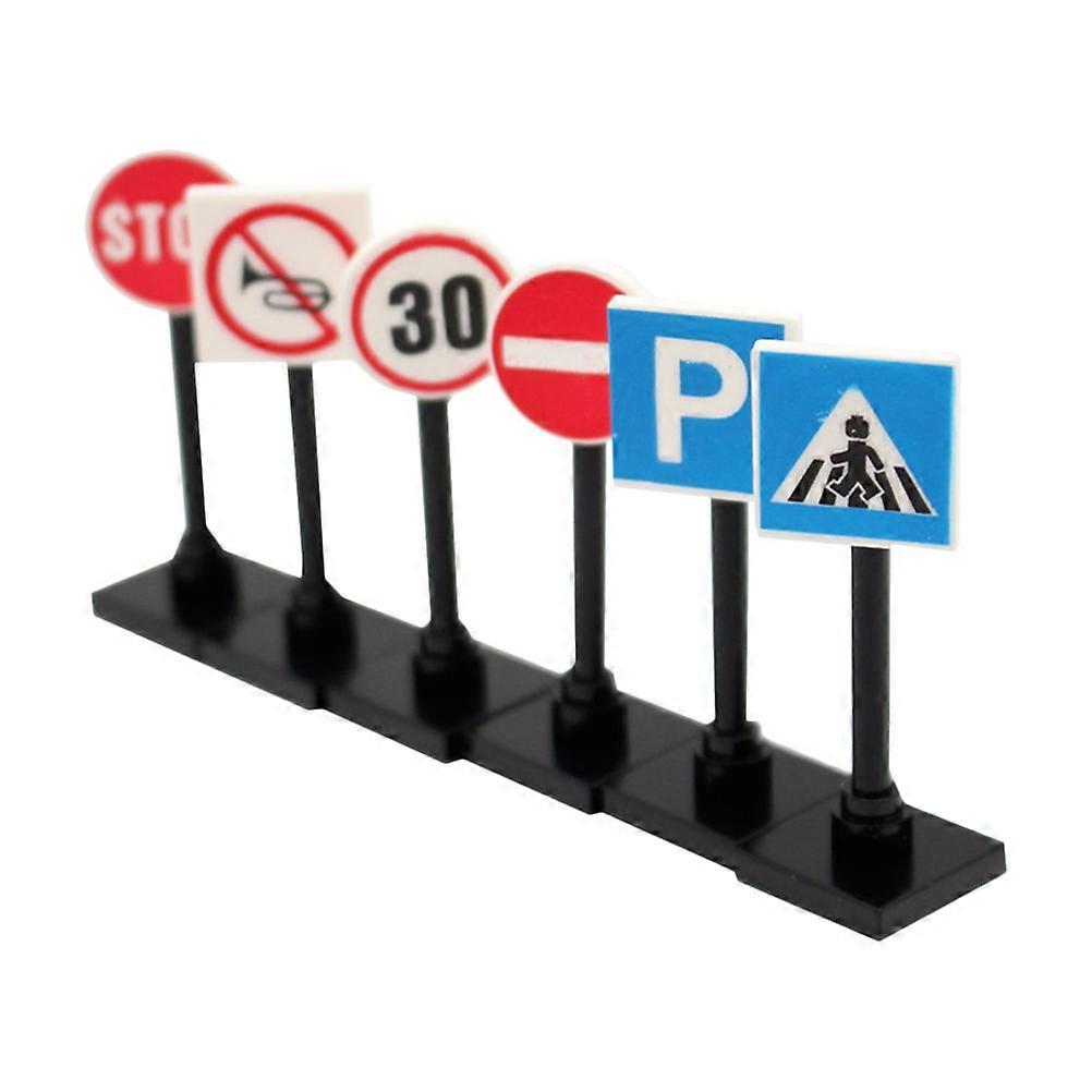 Miniature Traffic Signs Playset for Roadblock, Speed Indicators, and Educational Pretend Play – Ideal for Early Learning and Indoor Play Sets