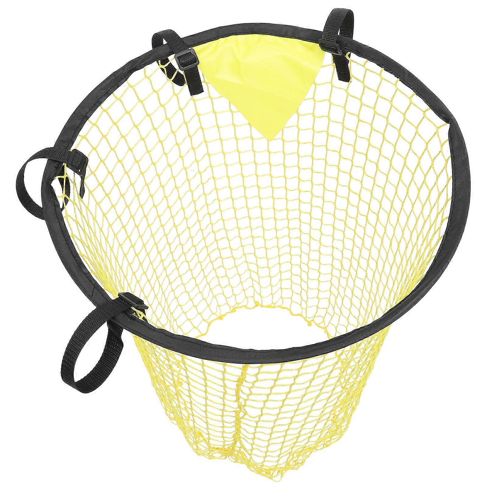 Soccer Goal Net Perfect For Indoor And Outdoor Training 72.00X50.00X50.00CM Yellow Nylon Excellent For Practice 1Pcs