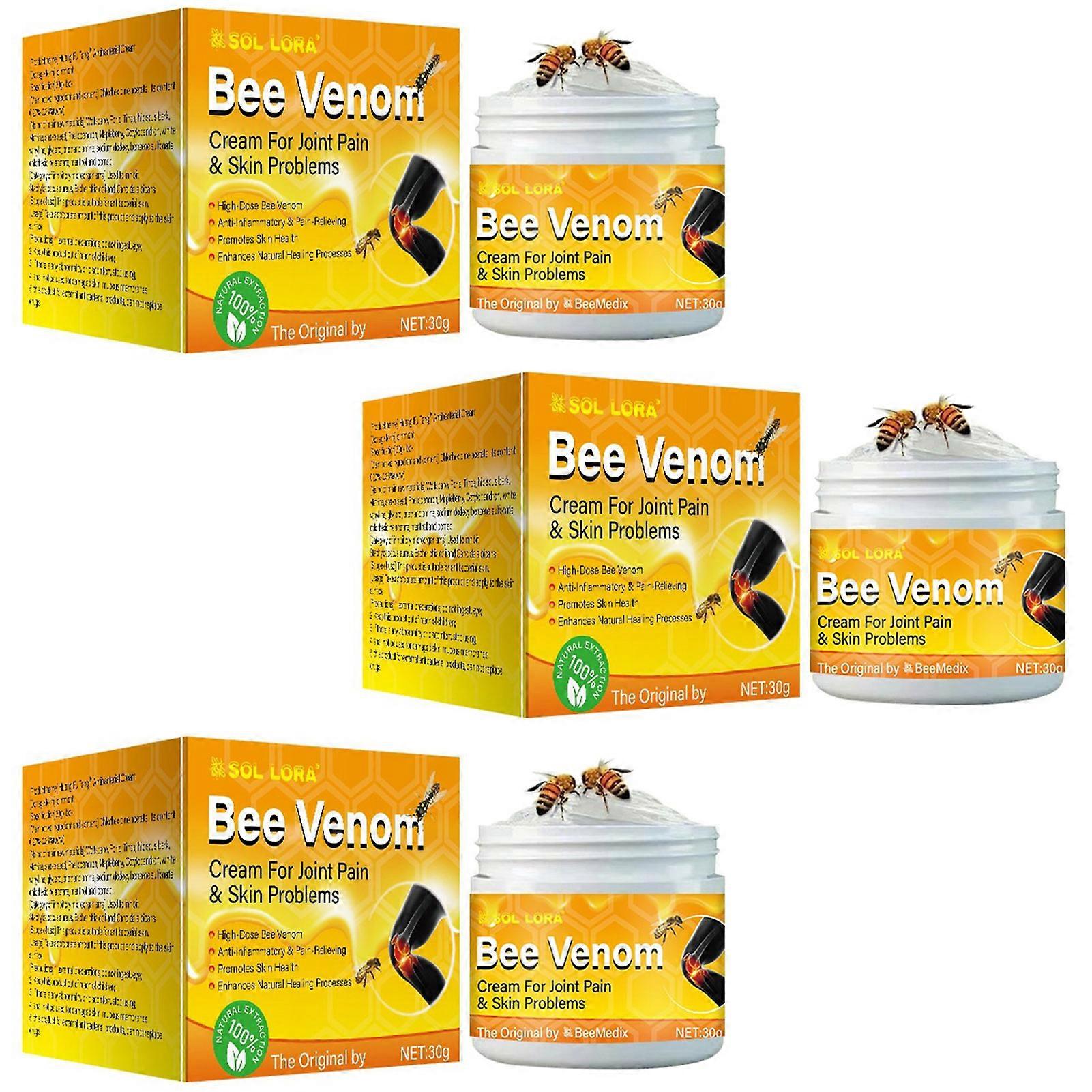 Bee-Venom Joint Pain Relief Massage Cream, Fast-Acting Muscle & Joint Pain Relief for Knee, Shoulder, Wrist & Elbow, Soothing Cream for Active People
