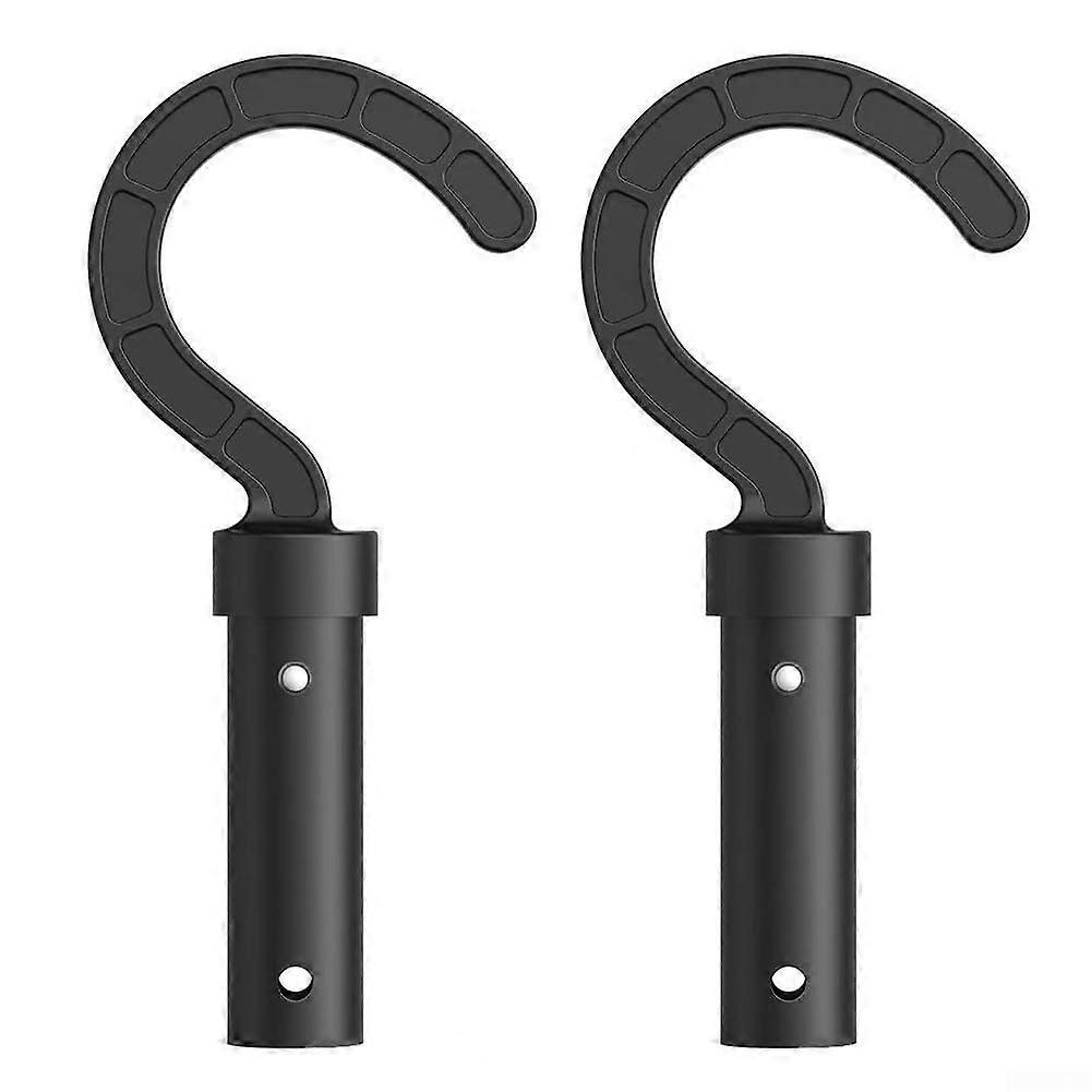 Swimming pool telescopic pole hook for pool robot cleaner, ABS material, 8 inches black, 2 pieces