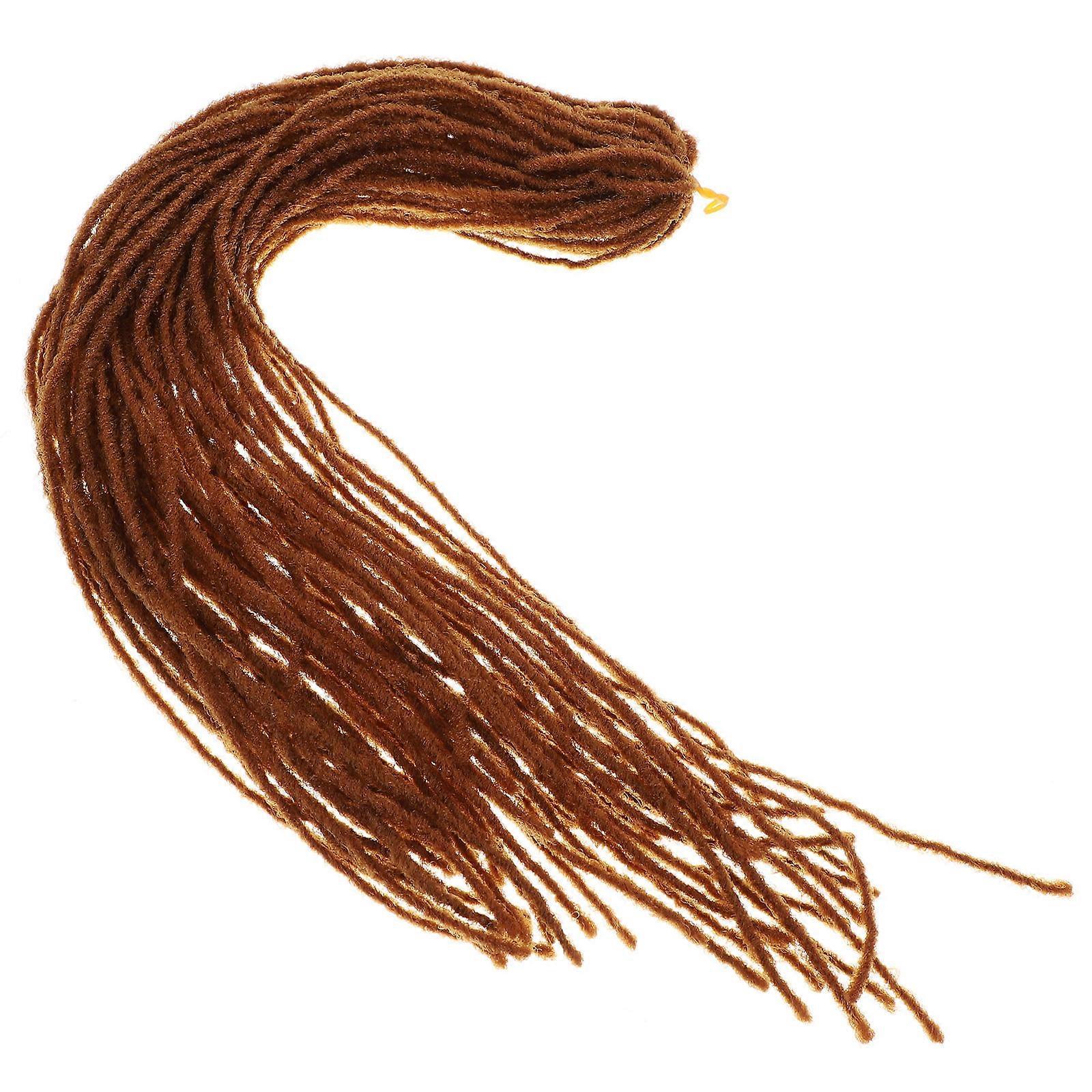 Synthetic Dreadlock Extensions Double Ended Brown High Temperature Fibre Realistic Look Lightweight Easy to Style