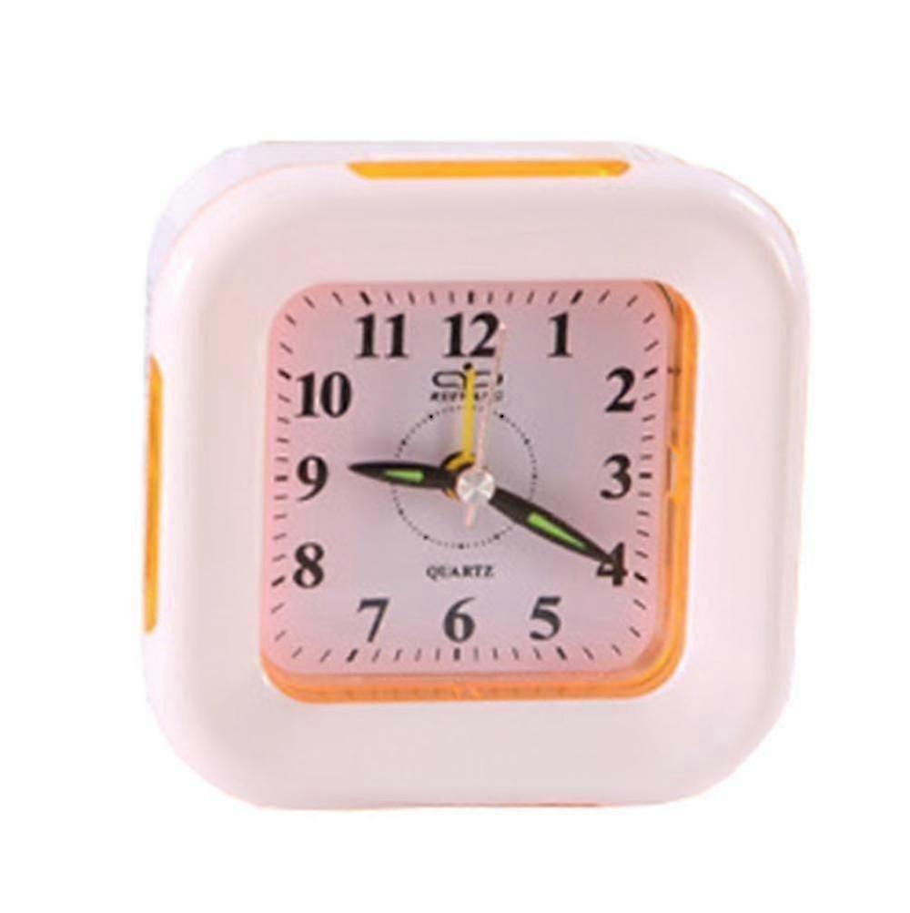 Compact Square Alarm Clock with Bedside Lighting for Modern Bedrooms