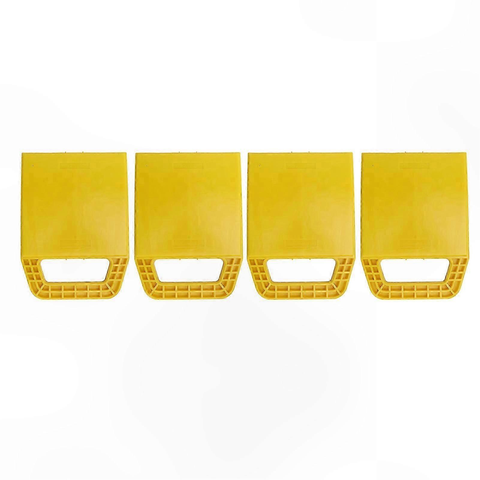 4 Pack Weatherproof Anti-Slip Jack Pads for RV, Camper, Caravan, and Trailer Leveling Support