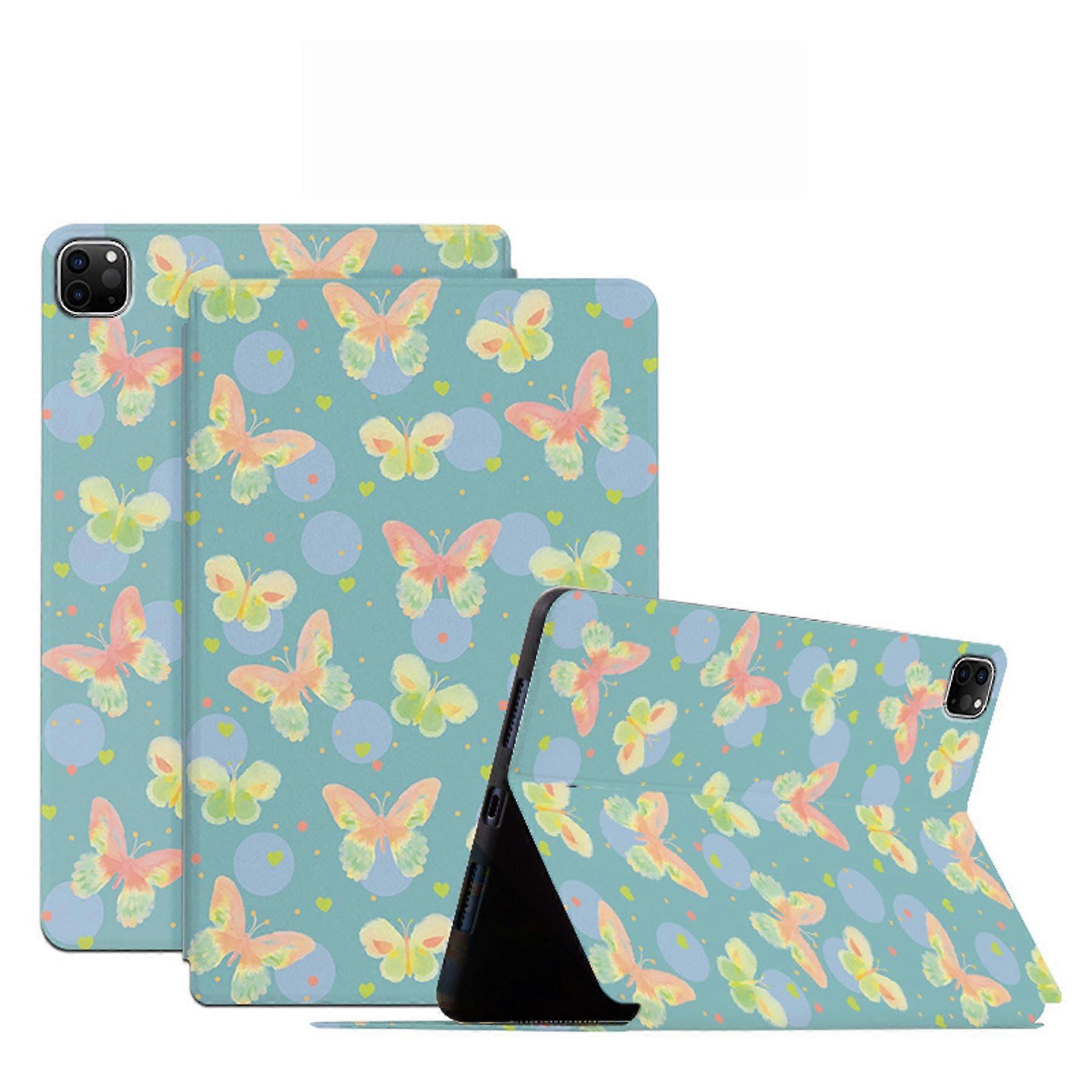 DayQiQiPu Case For iPad Pro 12.9 2018-2022 6th-3rd Gen PU Leather Butterfly Flip Stand Auto Sleep/Wake Ultra-Thin 04