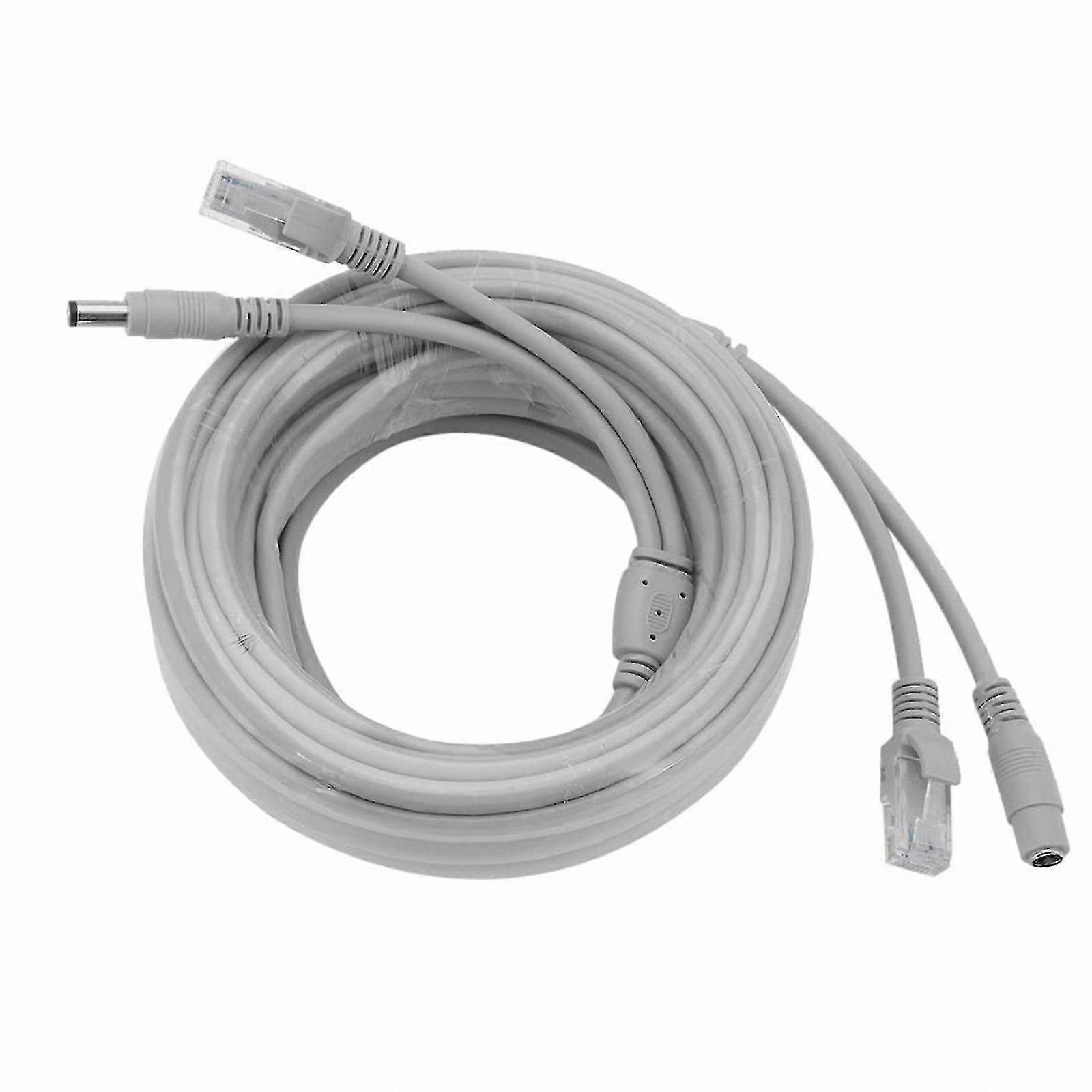 Integrated Power Cable for Network Surveillance Cameras with Video Support