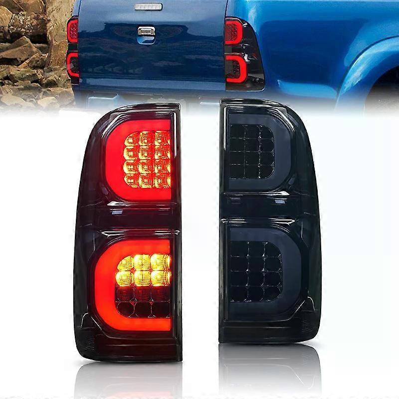 Quality  2PCS Rear Running Light+Brake+Reverse Lamp+Turn Signal LED Taillight LED Tail Light Assembly For Toyota Hilux Vigo 2005-2015