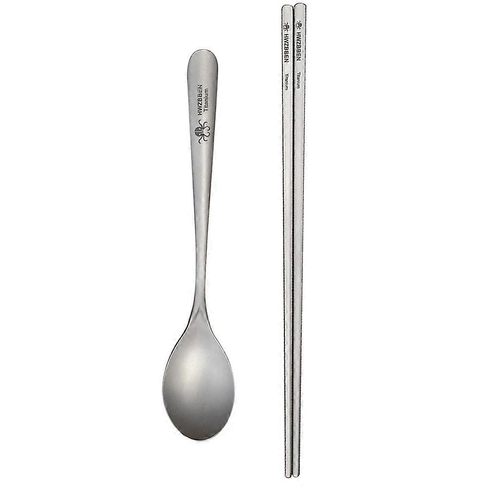Lightweight Ti Chopsticks and Spoon Set for Home Outdoor Camping Hiking Picnic