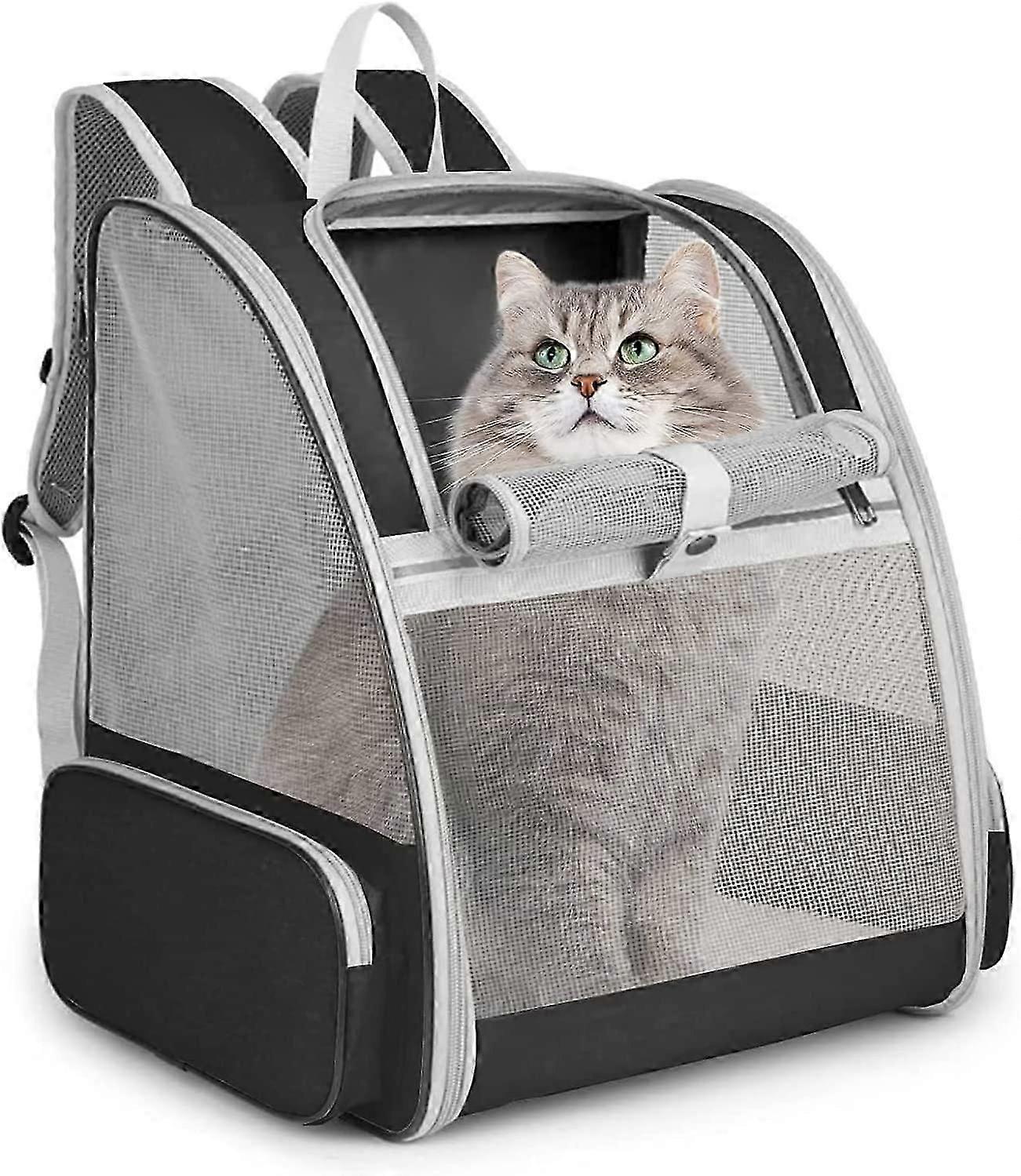 Foldable Mesh Dog Backpack for Small Dogs and Cats