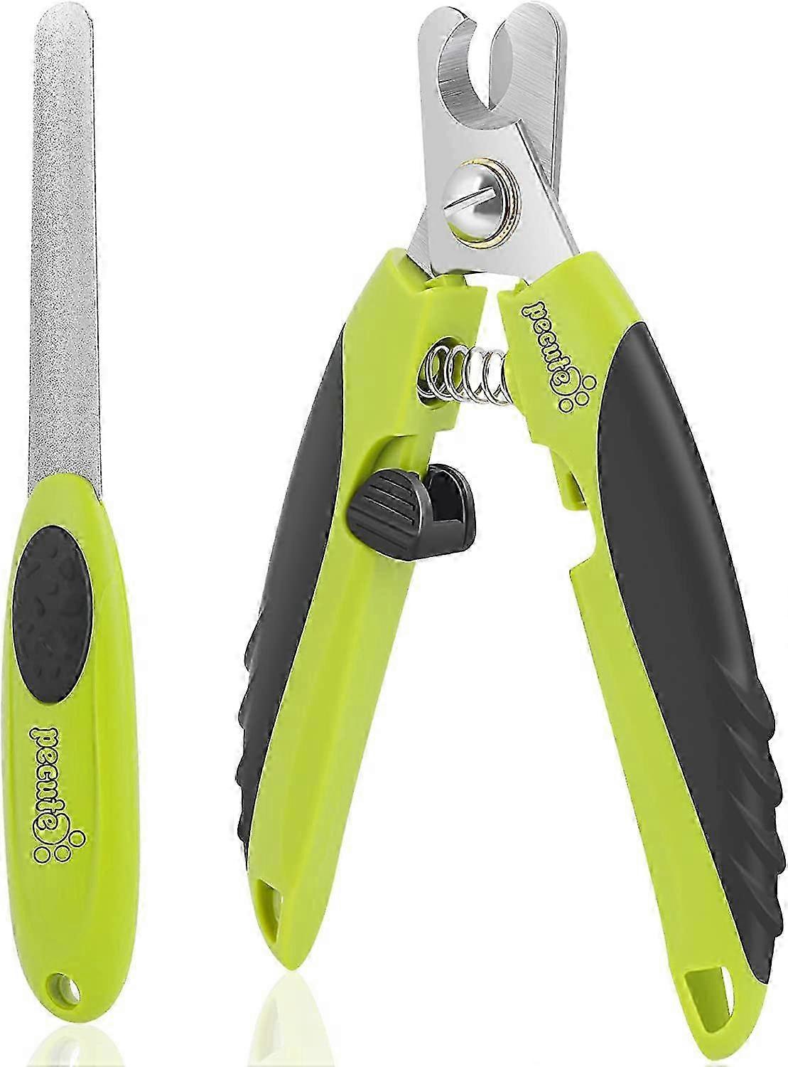 Pecute 2 في 1 مقص أظافر القط ، مقص مخلب مع ملف الأظافر ، مقص أظافر المهنية والآمنة ، للكلاب الكبيرة والمتوسطة والصغيرة القطط hwy1