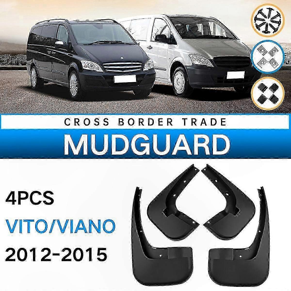 Fender and Mud Flaps Compatible with 2012-2015 Viano Vito W639 Models