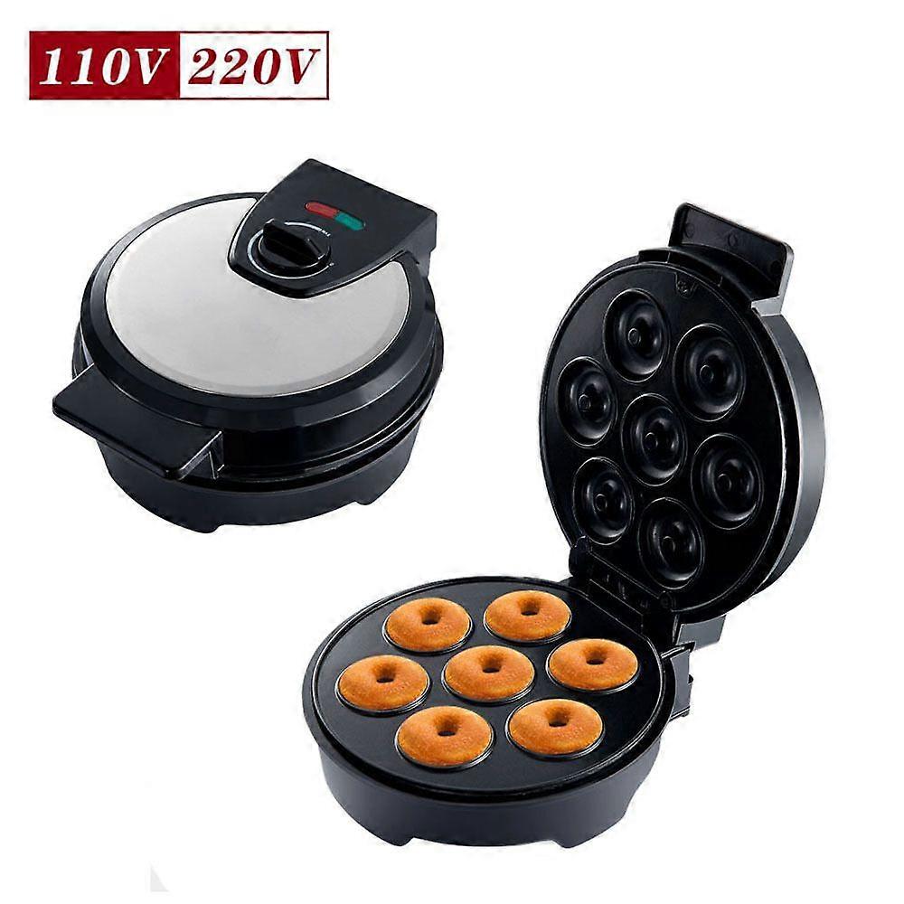 Electric Donut Maker Automatic Heating Egg Cake Bread Baking Machine 700W Kitchen Breakfast Makes 7  -HK826