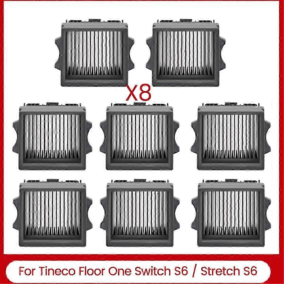 8PCS HEPA Filter for Floor One Switch S6 Stretch S6 Wet Dry Vacuum Cleaner Parts Consumable Washable Filter