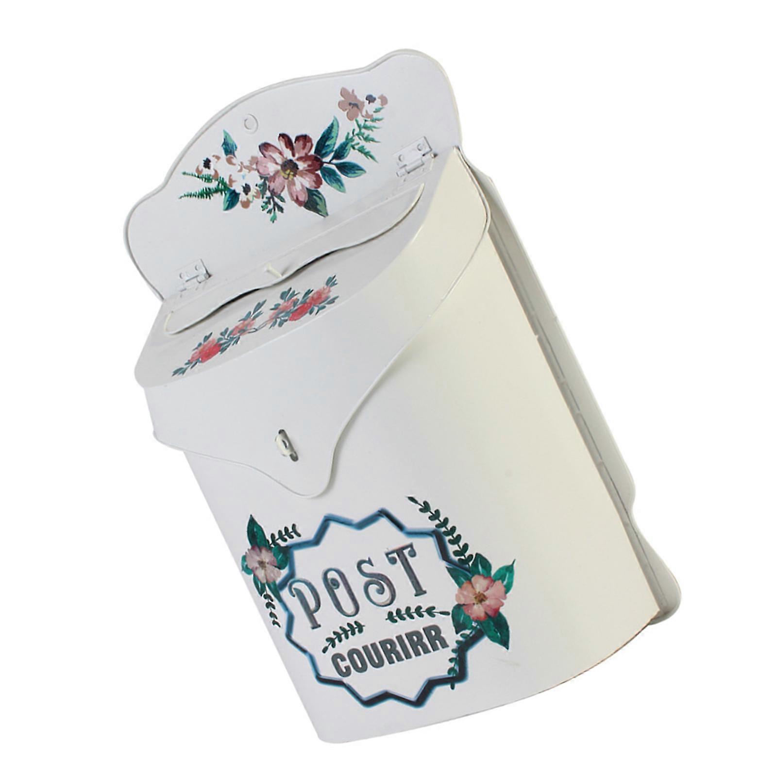 Traditional Wrought Garden Mailbox Rusts Resistant Wall Mount Secure Lock Large Capacity Mailbox For Yard Decoration Multicolor