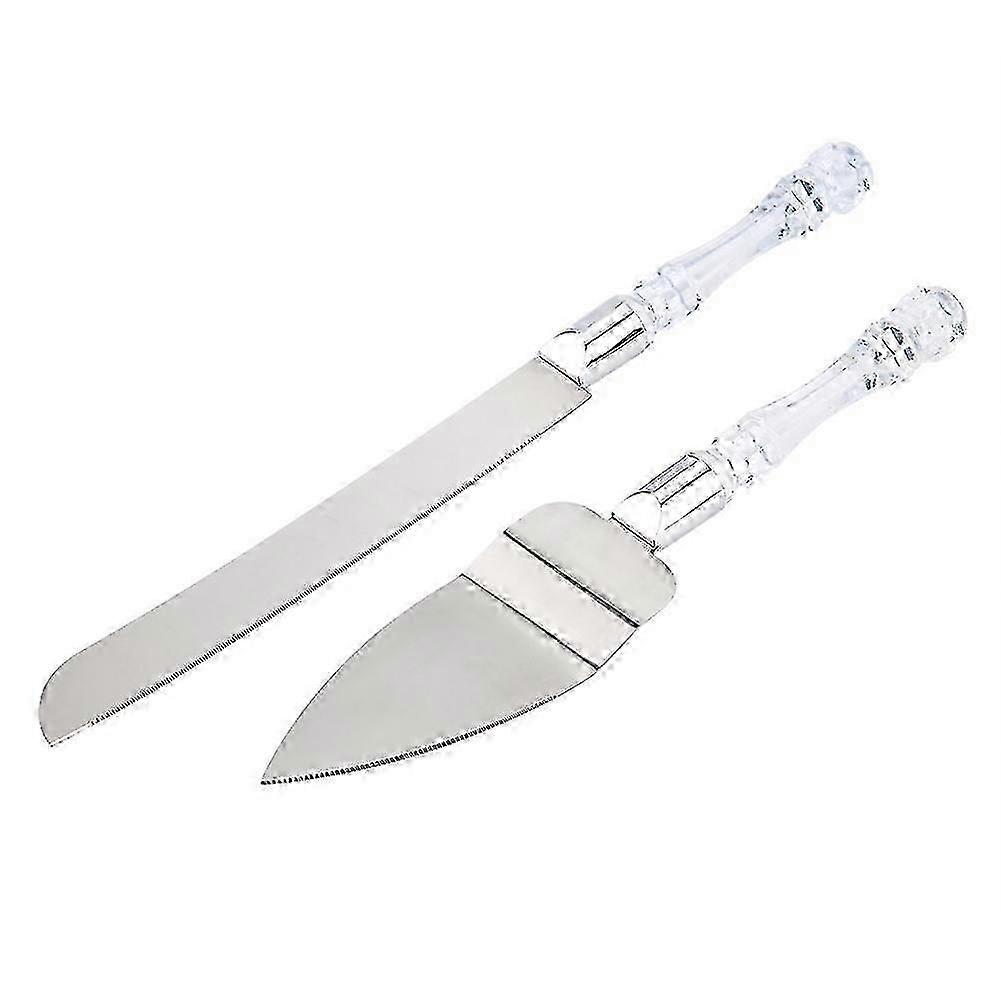 2pcs Stainless Steel Cake Spatula Knife Set for Wedding & Baking