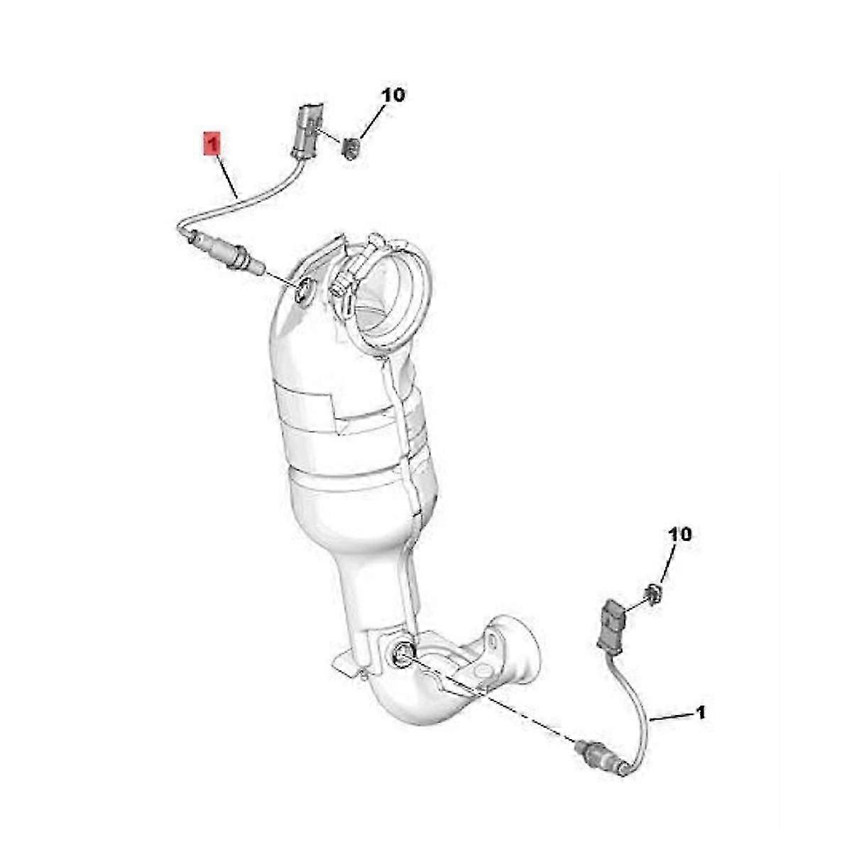 2X Car Oxygen Sensor 9673438580 9810634380 suitable for C-Elysee C3 DS3 1.2 VTi 2008 208 301 2012-2016