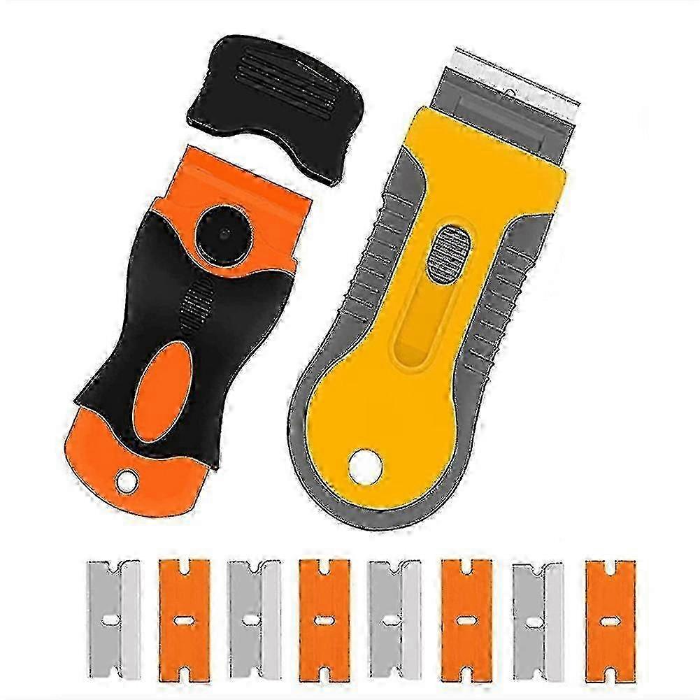 2 Pack Glass Cooktop Scraper With 10 Metal&plastic Blades Car Decal...