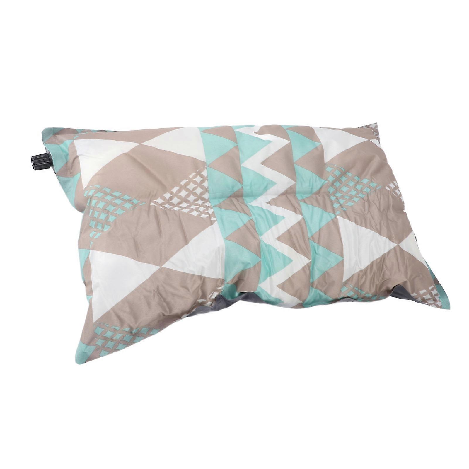 Light Blue Inflatable Camping Pillow PVC 45x30cm Lightweight