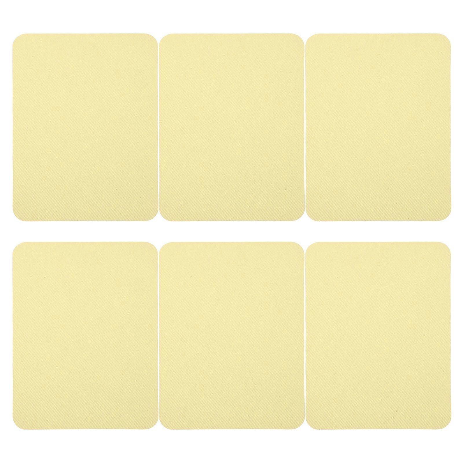 6Pcs Réparation Décorative Patchs Coude Applique Coudre Pour Vêtements Et Pantalon En Jaune Clair Réparation Efficace
