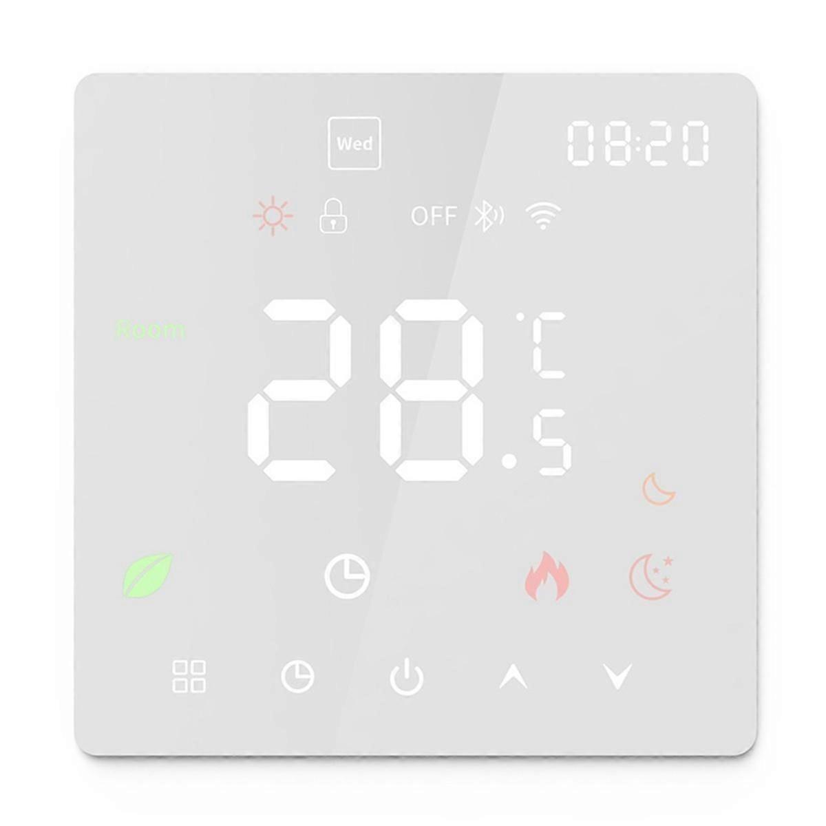 WIFI Graffiti Thermostat de chauffage à écran tactile Thermostat intelligent WIFI Blanc 16A Chauffage électrique
