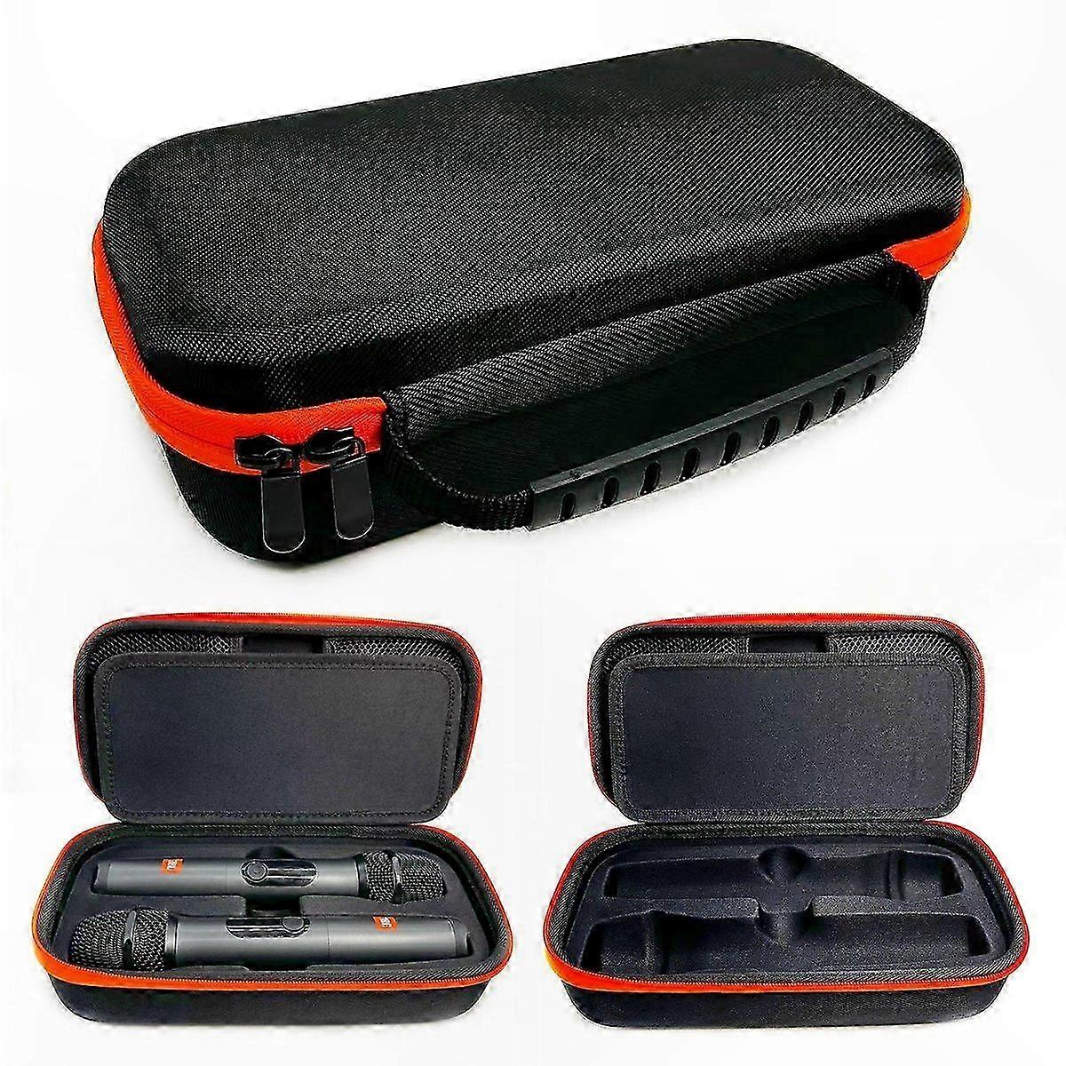 EVA Nylon Protective Case for Dual Handheld Wireless Microphones