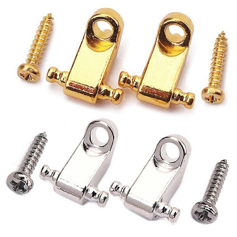 2 Sets Roller Style String Retainers for Electric Guitar Mounting Tree Silver