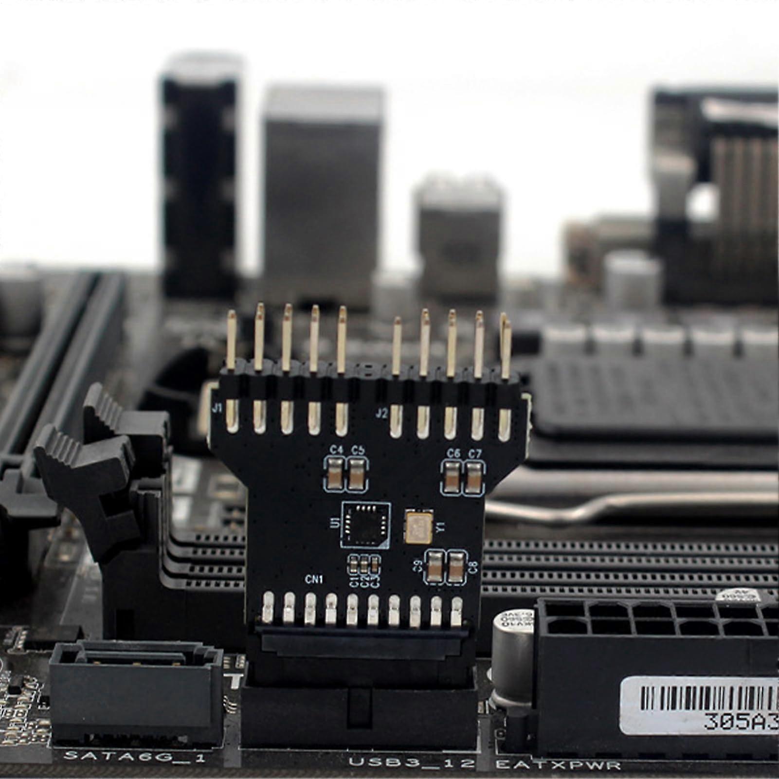 Motherboard 9 Pin Expansion Header 19 Pin USB 3.0 To Dual 9 Pin USB 2.0 I/O Card Plug And Play RGB Water Cooling