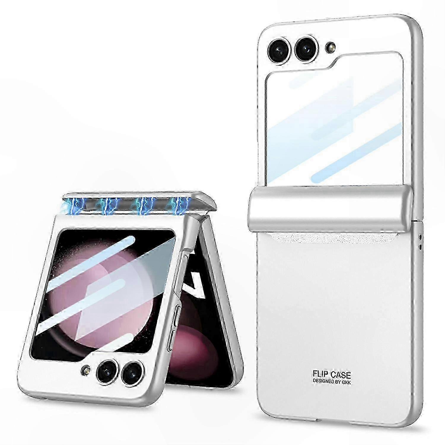 Protective Case for Foldable Phone with Clear Screen Guard and Hinge Shield-Compatible with 5G Models