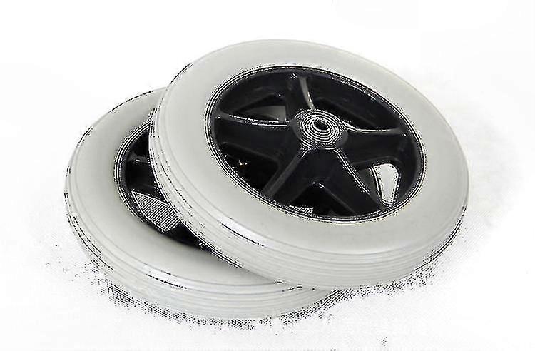 7" Anti-Slip Rubber Front Casters for Wheelchairs, Durable Replacement Wheels