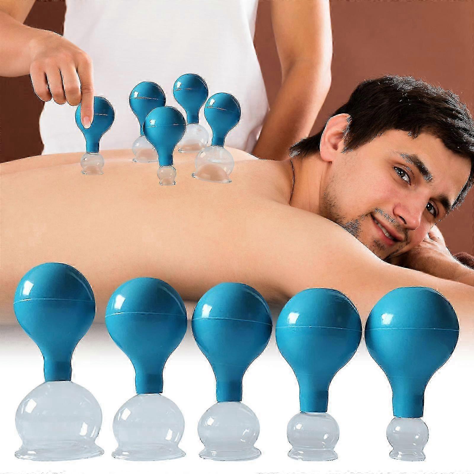 Ensemble de 5 ventouses en verre pour la thérapie avec une forte puissance d’aspiration