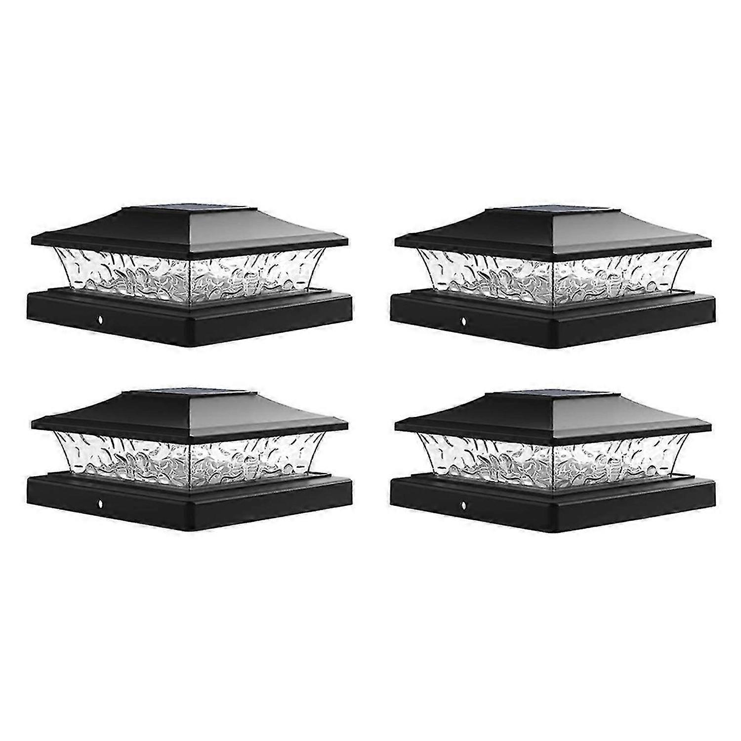 Solar Post Cap Lights Outdoor Deck Fence Post Light 4Pack