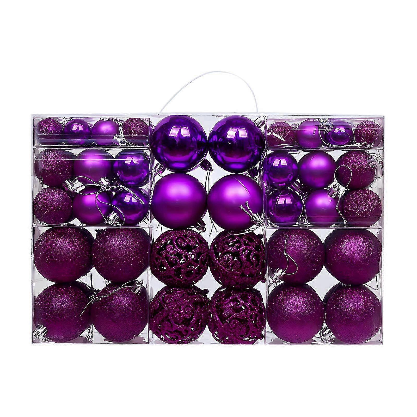 Gold 100-Piece Christmas Ball Ornaments: Multiple Styles for Tree Decor & Holiday Parties