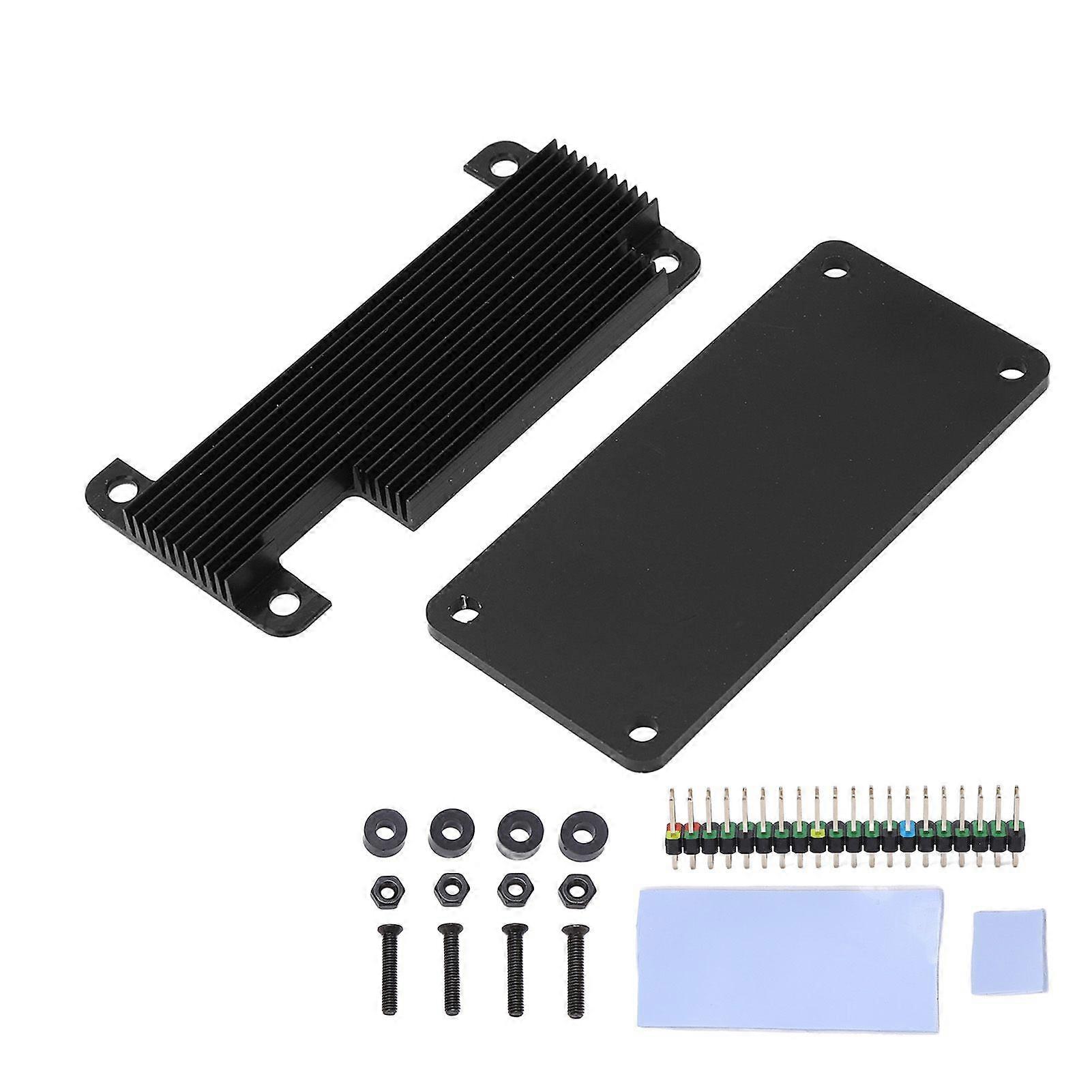 Protective Case Housing Enclosure Casing Quick Cooling Accessory for Raspberry Pi Zero 2W Black Shell Colourful Pin Header